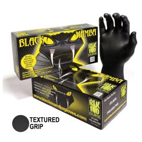 Black Mamba Black Powder Free Textured Nitrile Gloves (XX-Large) 100 per Box