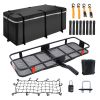 Hitch Mount Cargo Carrier Basket 60" X 21" X 6"+Waterproof Cargo Bag 13 Cubic Feet(56" 20" 20")