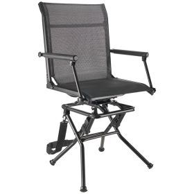 Hunting Chair 360° Swivel Silent Foldable Blind Chair with Armrests Steel Frame