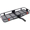 Hitch Mount Cargo Carrier Basket 60" X 21" X 6"+Waterproof Cargo Bag 13 Cubic Feet(56" 20" 20")