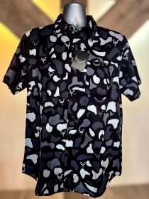 Old School Black Camo WT Button up shirt (size: XL)