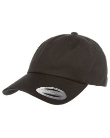Yupoong 6245CM Adult Low-Profile Cotton Twill Dad Cap (Color: Black, size: OS)