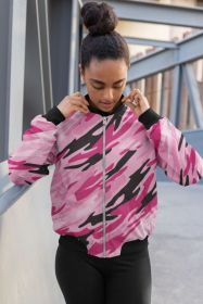 Pink Camo Bomber Jacket (size: large)