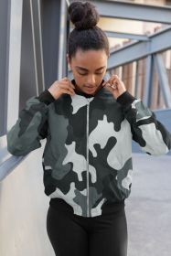 Grey Camo Bomber Jacket (size: medium)